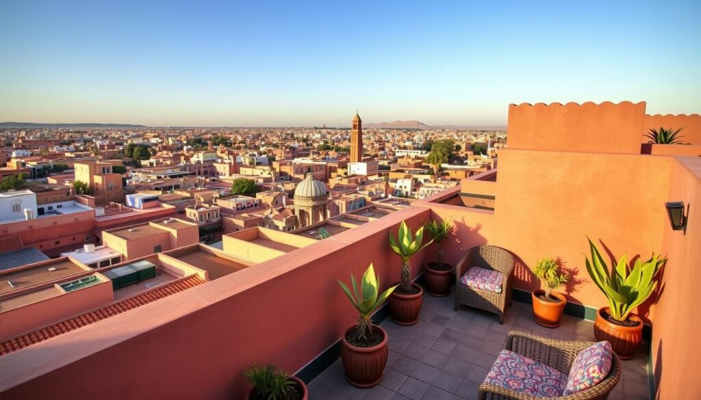 Dar Darma riad Marrakech terrace views Dar Darma riad Marrakech terrace views